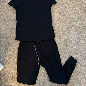 Med Couture Black Scrub Top